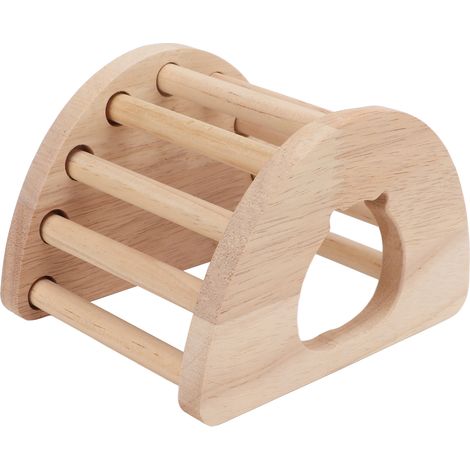 Maison en bois en forme d'arche pour hamster, cabane en bois creuse pour gerbilles, chinchillas, cochons d'Inde et ours dorés (1/5)