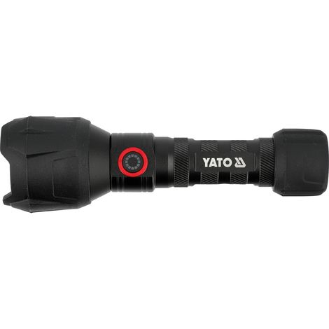 Torcia ricaricabile da 1000 lumen, gommata, USB-C - YT-085614 (1/3)