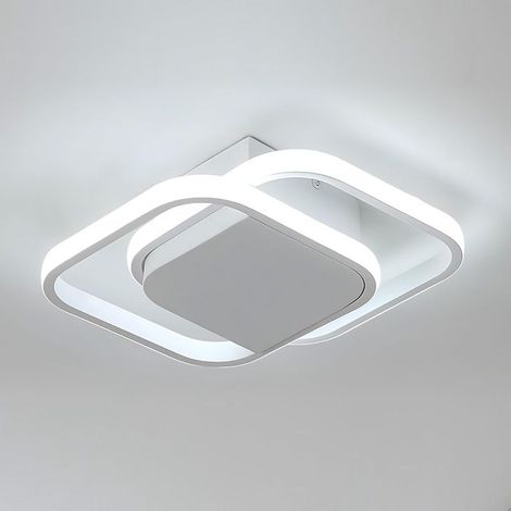 Plafonnier Led Moderne Luminaire Plafonnier 6500K Blanc Froid Carré Design Minimaliste éclairage de Plafond pour Cuisine Couloir Salon Coucher [Classe énergétique E] (1/5)