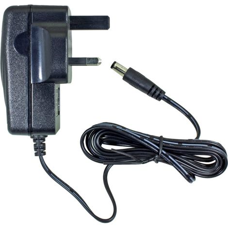 12V DC 1000mA UK Power Supply for CCTV Cameras 2.1mm Jack - L5 x W7 x H6 cm - Black