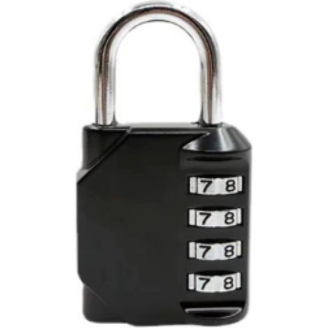 Lntyq 2 Pcs Cadenas Code 4 Chiffres, Alliage de Zinc Cadenas à Code Étanche, Antirouille Cadenas Casier Code pour Placard Gym Garage Boîte à Outils (Noir) (1/5)