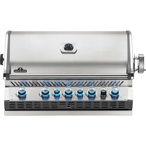 Napoleon – Barbecue à gaz encastrable 5 brûleurs 27 kW – Surface de cuisson 94 x 46 cm – Éclairage intérieur – Thermomètre ACCU-PROBE™