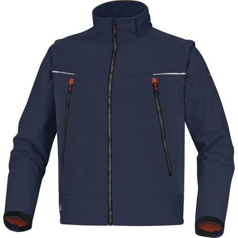 Veste Softshell Mixte Bleu marine/Orange taille S, ORSA ( Prix pour 1 ) (1/3)
