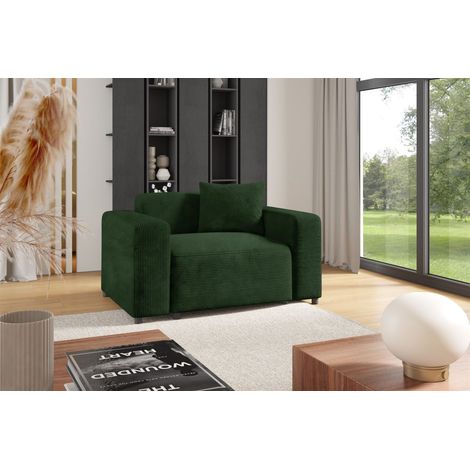 Sessel Designersessel MEGAN in Stoff Poso Dunkelgrün (1/3)