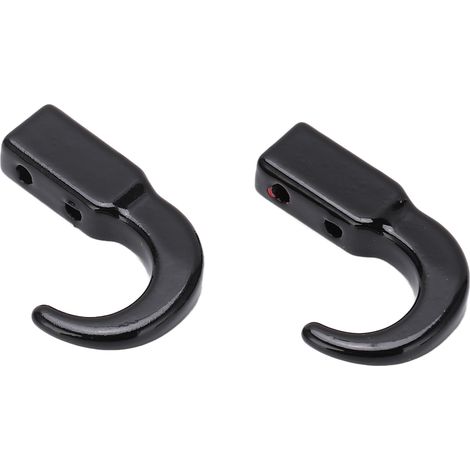 Lot de 2 crochets de remorque en métal pour voiture RC tout-terrain SCX10 1/10, en alliage de zinc, noirs. (1/5)