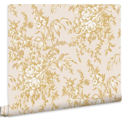 Laura Ashley Picardie Pale Gold Vliestapete 10mx52cm