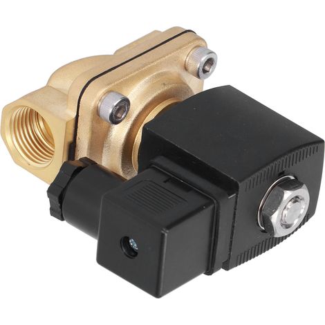 Électrovanne 2 voies en laiton, normalement fermée, pour alimentation électrique solaire, entrée de canalisation, G1/2inDC 12V