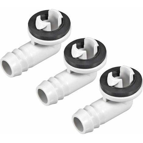 Connecteur coude pour climatiseur – Raccord de drainage 15mm – Plastique durable – Lot de 3 pièces pour évacuation condensat (1/5)