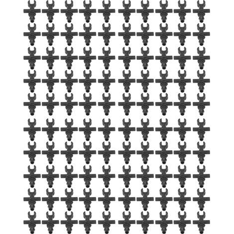100-piece irrigation hose fitting kit, 4/7mm, micro barbed end caps, for garden and lawn landscaping (1/5)