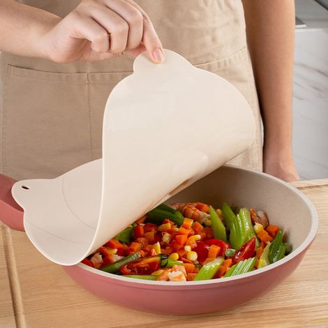 Couvercle en silicone réutilisable et résistant pour bols, récipients multifonctionnels, assiettes et casseroles (1/5)