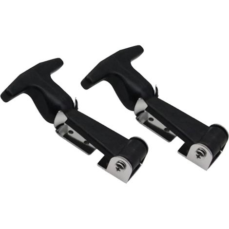 2pcs Loquet de Capot en Caoutchouc en Acier Inoxydable Poignée en T Flexible Loquets de Tirage Flexibles en Caoutchouc Accessoires de Remplacement avec Supports Boîte à Outils (1/5)