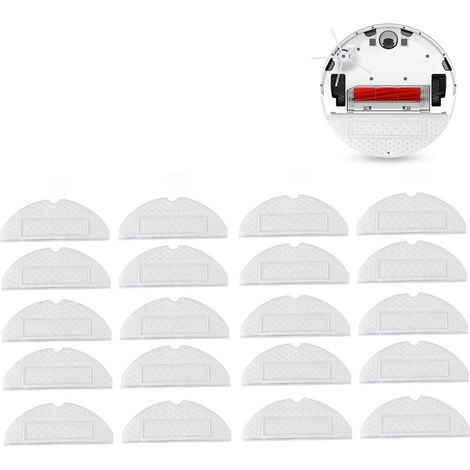 Lot de 20 Lingettes Nettoyantes Jetables pour Robot Aspirateur Xiaomi Roborock S7/T7S, Fibre, 29.3x11.5cm, Moppe de Remplacement à Installation Rapide (1/4)