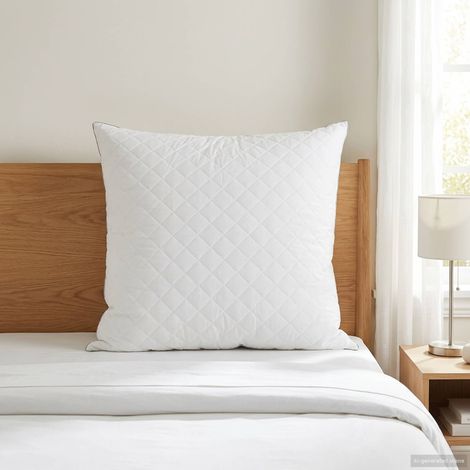 vidaXL Almohada FULDA 80 x 80 cm 100% Plumón y plumas de ganso Blanco (1/5)