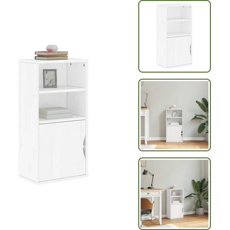 Armadietto in legno massello - vidaXL Armadietto Laterale ODDA Bianco 40x24x79 cm Legno Massello Pino - Armadietto per casa