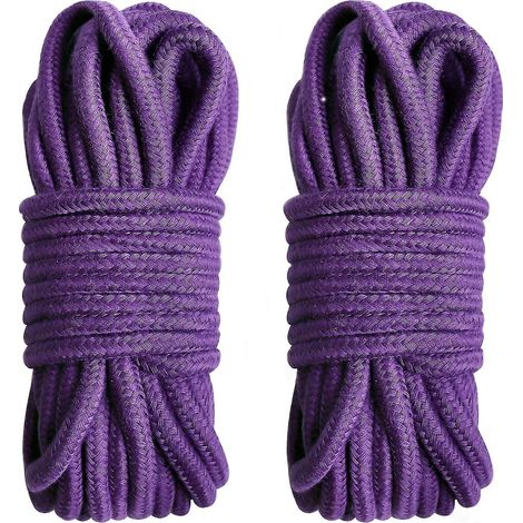 Lot de 2 cordes en coton doux de 10 mètres (1/4)