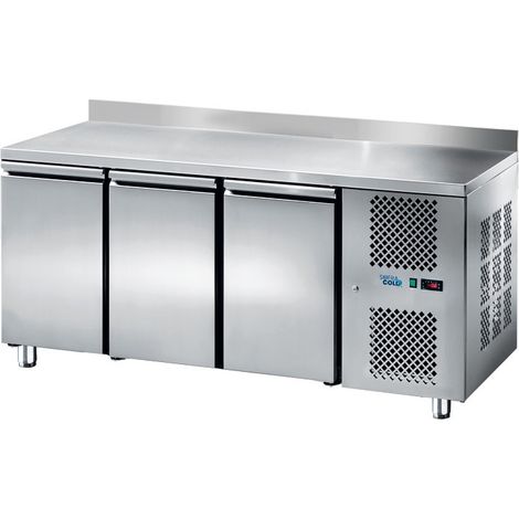 Table Réfrigérée Négative 3 Portes - Avec Dosseret - 315 L - Sofraca