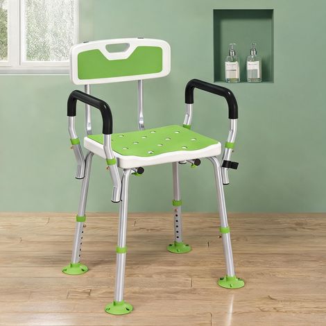 Chaise de douche aluminium hauteur réglable 56,5 x 53,5 x 74-87 (1/5)