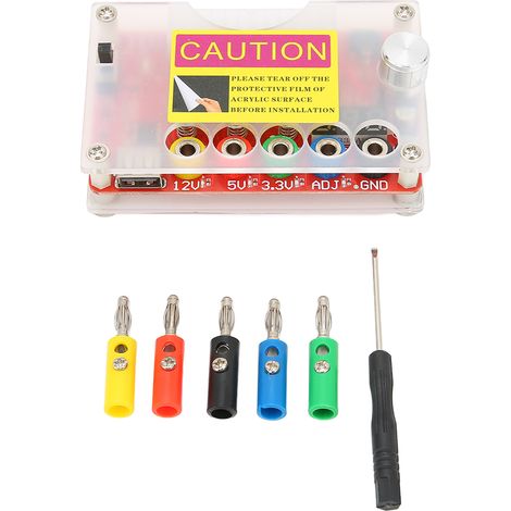 Bloc de Distribution d'Alimentation ATX avec Commande Tactile et Bouton de Réglage de Tension (1/5)