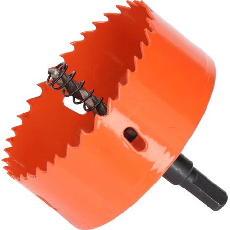 Foret scie cloche bimétal HSS avec mandrin renforcé pour panneaux cornhole, bois, PVC, métal, accessoire perceuse, 90mm (3-9/16 pouces) (1/5)