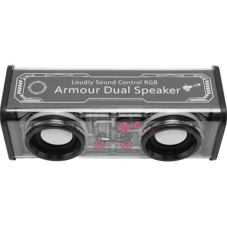 Enceinte Bluetooth avec lumières colorées, Bluetooth 5.3, caisson de basses, portable et sans fil, idéale pour la maison, les fêtes en extérieur et en plein air (noire). (1/5)