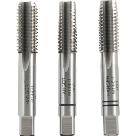 Jeu de 3 tarauds à main M3 x 50 - HANGER - 155810
