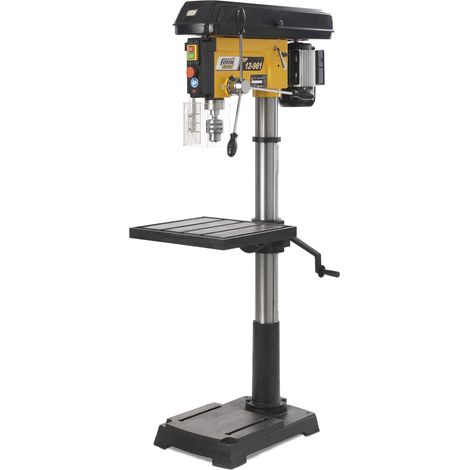 FEMI JOB LINE FM12-961PLUS - Perceuse à Colonne 20mm - Moteur 1100W - 12 Vitesses 200-1990tr/min - Table Inclinable 475x425mm - Mandrin Auto et Étau Inclus