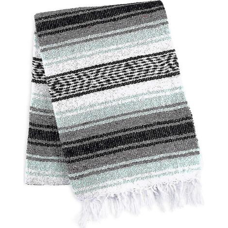 Couvertures mexicaines artisanales tissées à la main, style serape, 35 x 215 cm (1/3)