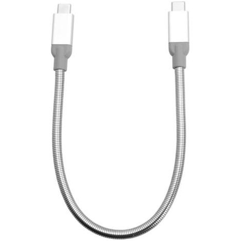 Câble Verbatim USB-C(M) - USB-C(M) 3.1 Gen 2 0,3 m Argent (1/5)