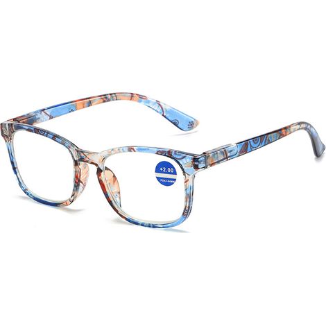 Lunettes de lecture pour femmes, correction +1,25 1,5 2,0 3,0 3,50 4. Monture bleue, +400 (1/5)