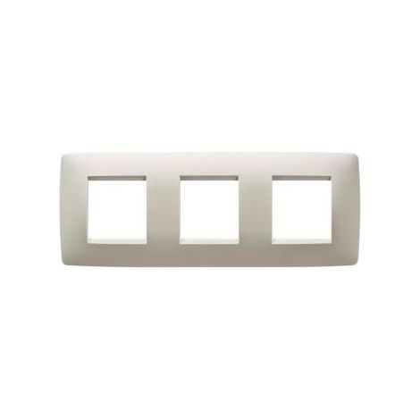 PLAQUE ONE INT. 2+2+2P H IVOIRE GEWISS GW16126TI