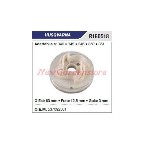 Puleggia avviamento HUSQVARNA MOTOSEGA 340 345 346 350 351 R160518 537092501