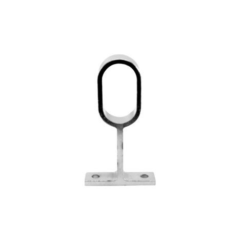 Soporte Central Ovalado Cromado Para Barras De Armario - ZINC 25x15mm - Pack 10 Uds (1/5)