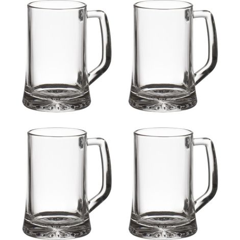 Lot de 4 Verres à Bières "Anse" 32cl Transparent