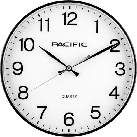 Pacific PW-360 schwarze Wanduhr (1/2)