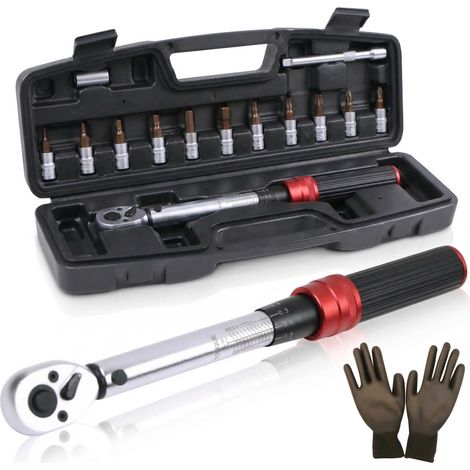 Clé dynamométrique 1/4" 3-25 Nm, tête à cliquet 72 dents  Précision ±3 %