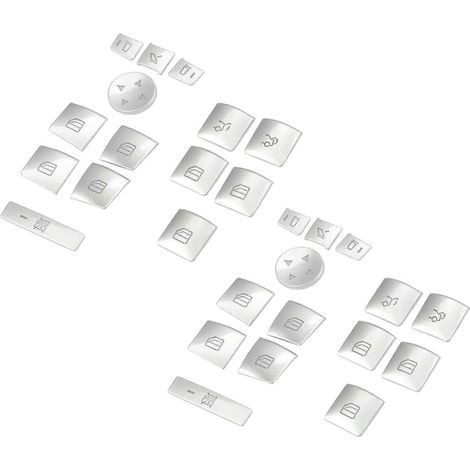 2 autocollants de garniture pour bouton de commande de vitre d'accoudoir de porte intérieure pour Mercedes-Benz Classe GLK ML GL ABCEG W204 W212 W246 (1/5)
