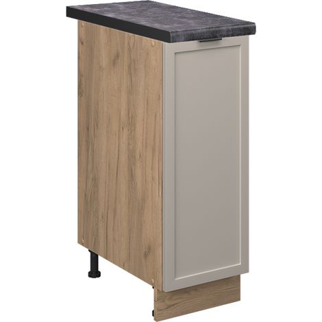 Meuble de cuisine Fame-Line, GrisBeige, 30 cm , PT Anthracite, Vicco (1/5)
