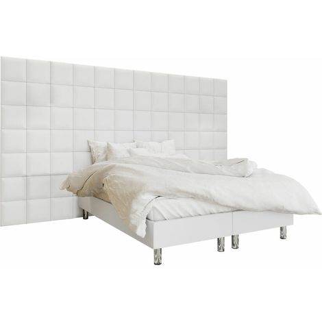 Lit boxspring Logan 102, Soft 017, Continental, Double, 160x200, Faux cuir, Disponible, 360x200x180cm (1/5)