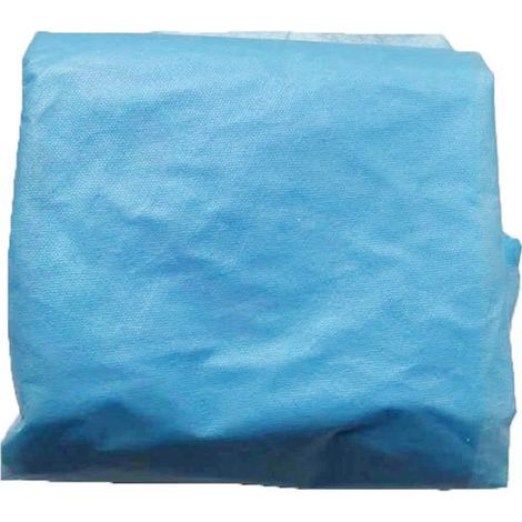 Ensemble de 5 draps-housses/housses de lit jetables bleus en non-tissé épais.