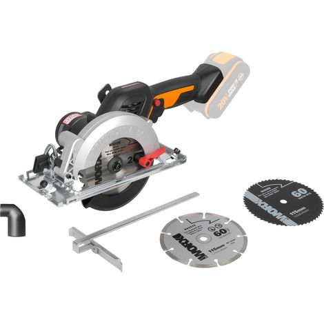 WORX Bürstenlose Kreissäge WORXsaw XL 20V PowerShare WX531.9 Akku und Ladegerät nicht enthalten Bürstenloser Motor Schlankes Design Schnelles Einrichten Schnelle Einstellung 120mm Tiefe 120mm (1/3)