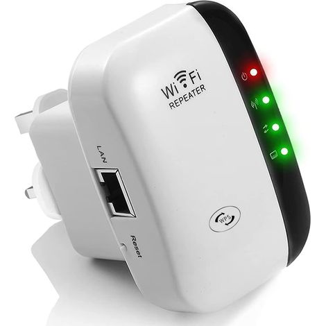 Booster WiFi, Extenseur WiFi, Répétateur WiFi, Couvre jusqu'à 3650 pieds carrés et 45 appareils, Booster Internet - avec port Ethernet, Configuration rapide, Booster de signal sans fil à la maison