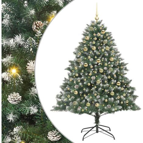 Sapin de Noël artificiel Vert 180 cm PVC, plastique et acier vidaXL