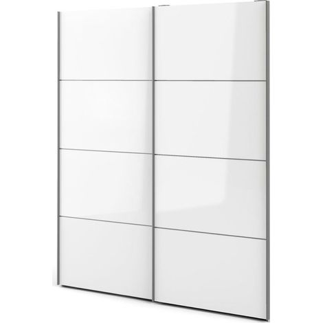 Veto Kleiderschrank B 2 türig H220 cm x B182 weiss, hochglanz weiss. (1/5)