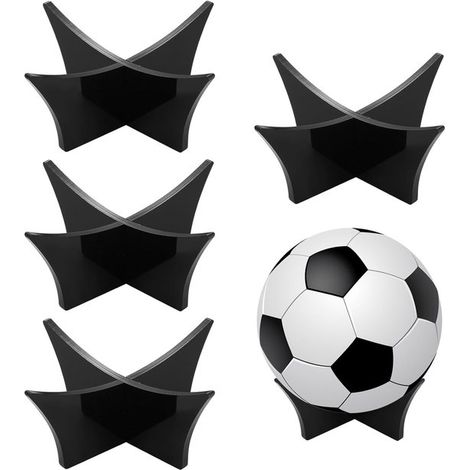 Acryl-Ballhalter für Fußball, Basketball und Volleyball – 4er-Pack in Schwarz (1/5)