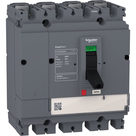 Interruptor-seccionador EASYPACT CVS 160 A 4P con capacidad de cortocircuito de 75 kA