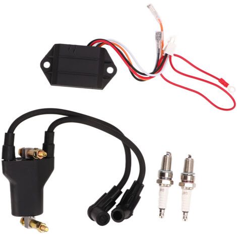 FOREHILL Ensemble de bougies d'allumage de bobine d'allumage CDI Club Car EPIGC107 de remplacement pour EZGO 4 temps à essence 1991-2002 (1/4)