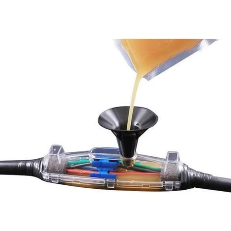 – Boîtier de jonction droite pour câble basse tension jusqu'à 1 kV – Étanche pour milieu humide – Résine haute résistance – 150x30x35 mm (1/5)
