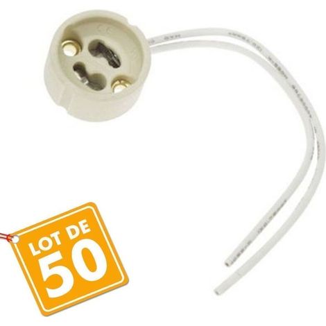 Lot de 50 Douilles GU10 pour ampoule halogène et LED