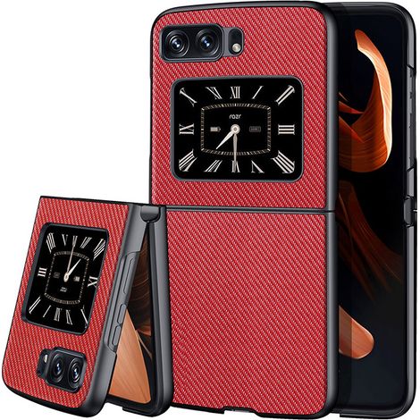 Coque Arrière En Cuir Pour Moto Razr 2022 - Protection Intégrale Antichoc - Compatible Modèle Flip Pliable - 1 Pièce (1/5)