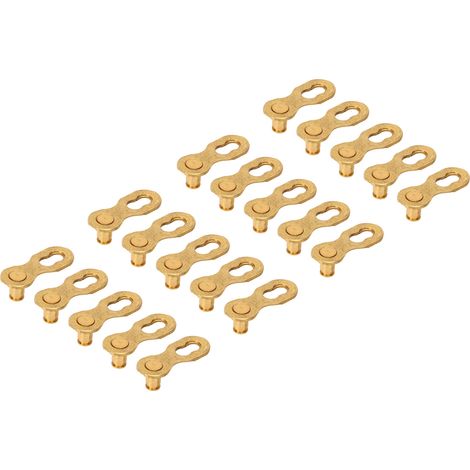 Set aus 10 Msising-Kettengliedern aus Manganstahl für 9-Gang-Fahrräder, goldfarben, kompatibel mit Mountainbikes und Rennrädern. (1/5)